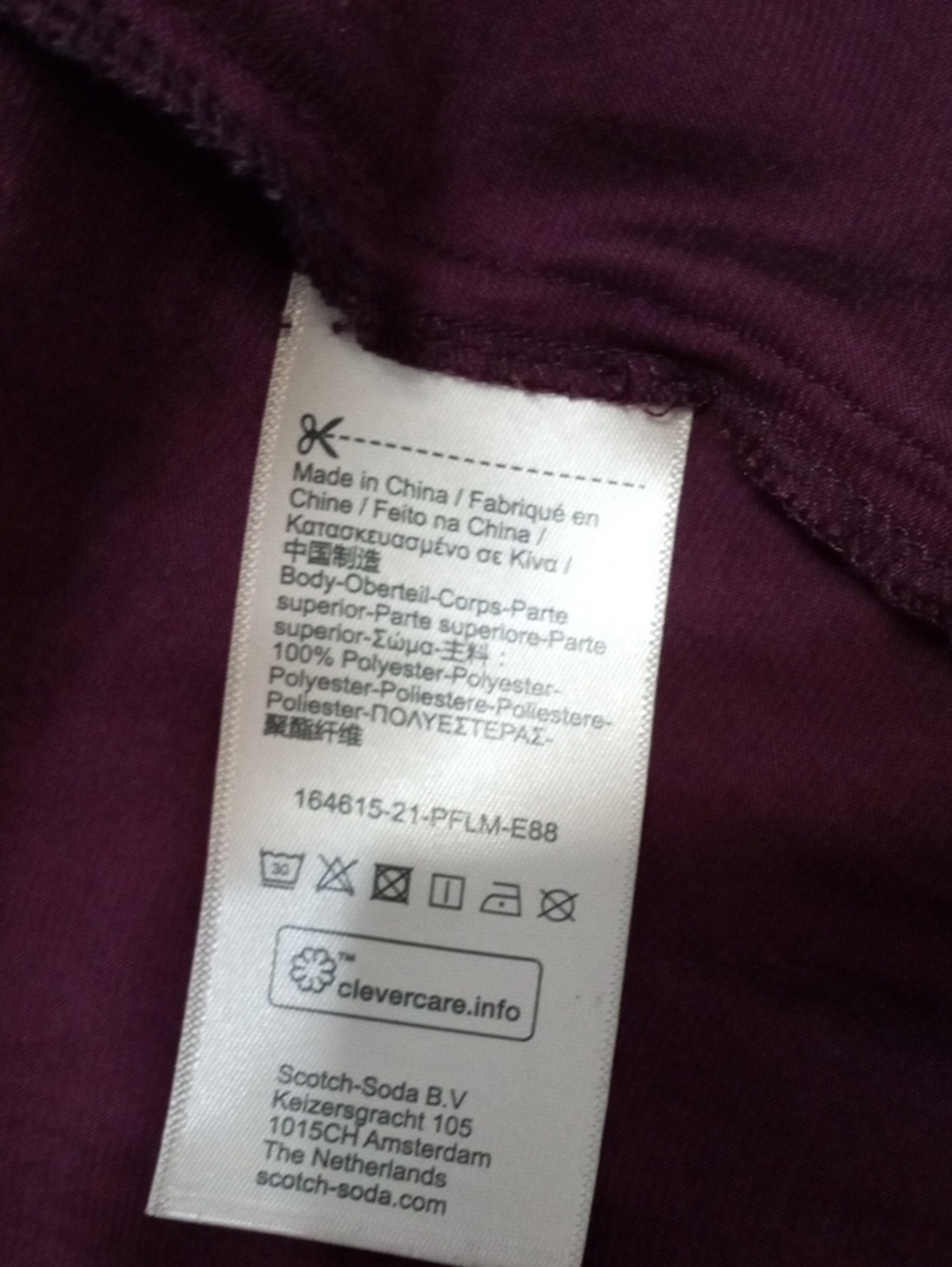 Scotch & Soda Long Sleeve Maxi Dress in Burgundy - Picture 6 of 8